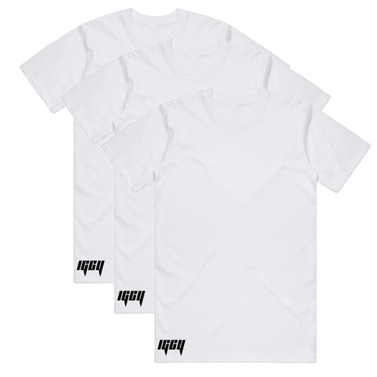 IGCY TAGLESS TEES (3 PACK) WHITE