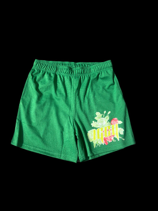 Green IGCY Floral Shorts