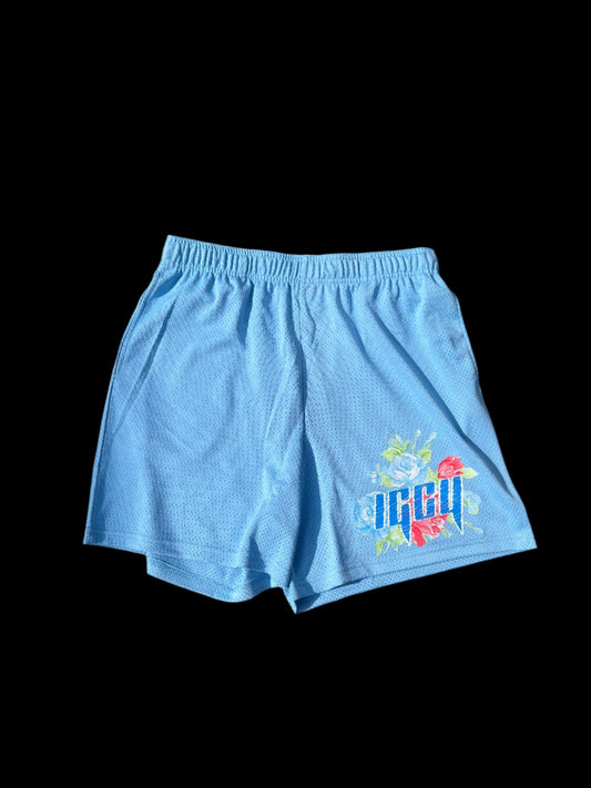 Light Blue IGCY Floral Shorts